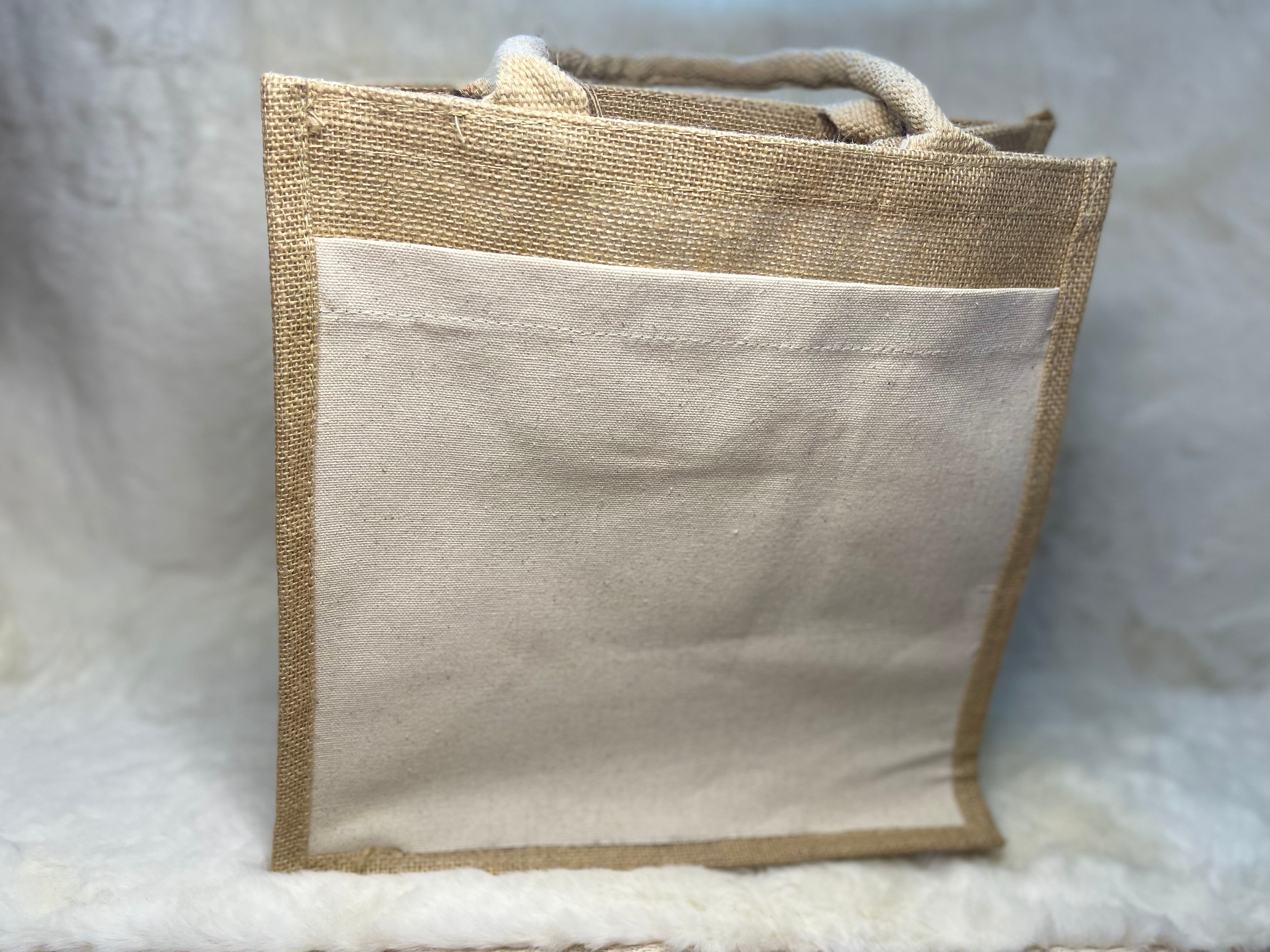 Jute Bag W/Pocket