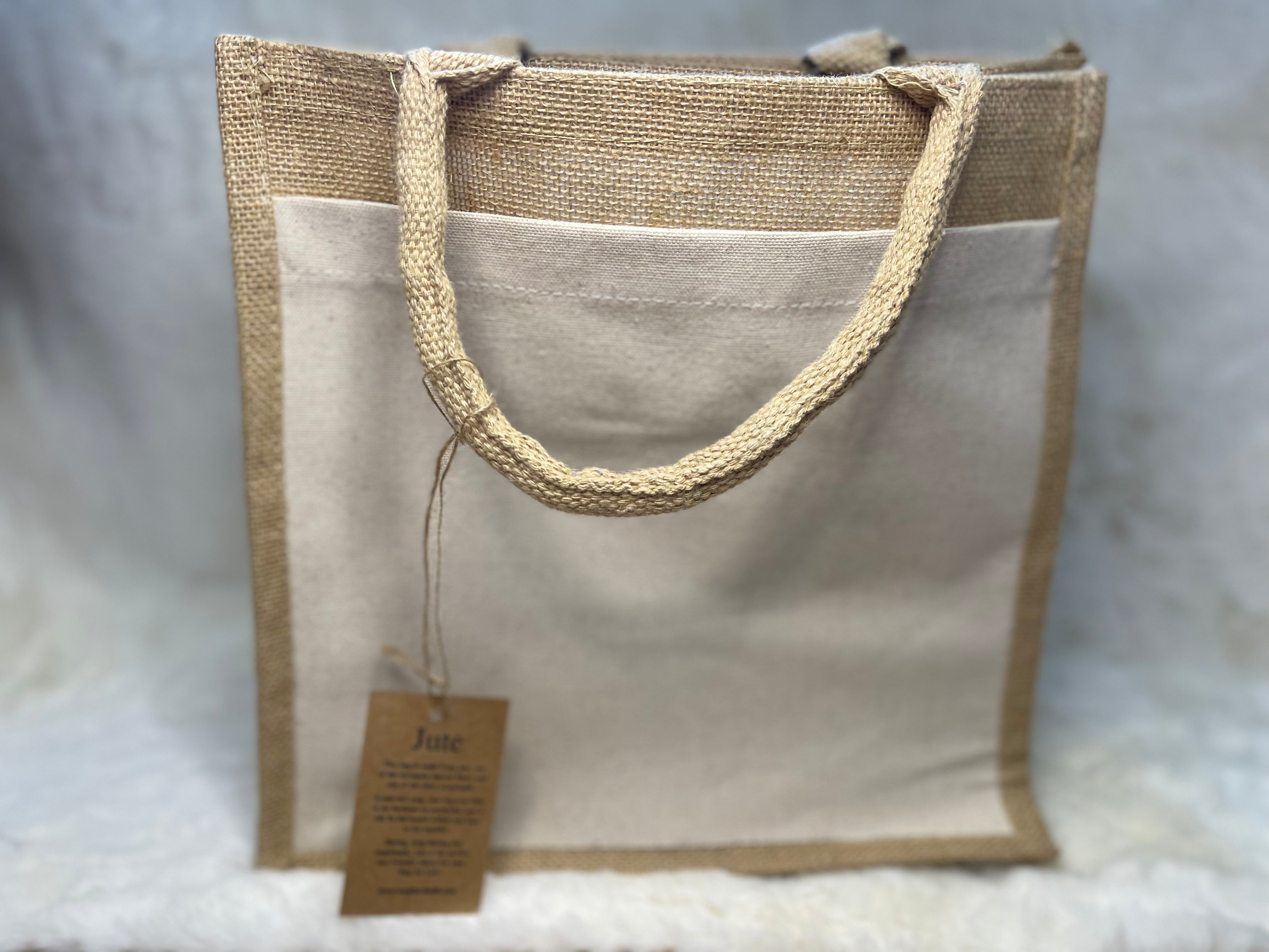 Jute Bag W/Pocket