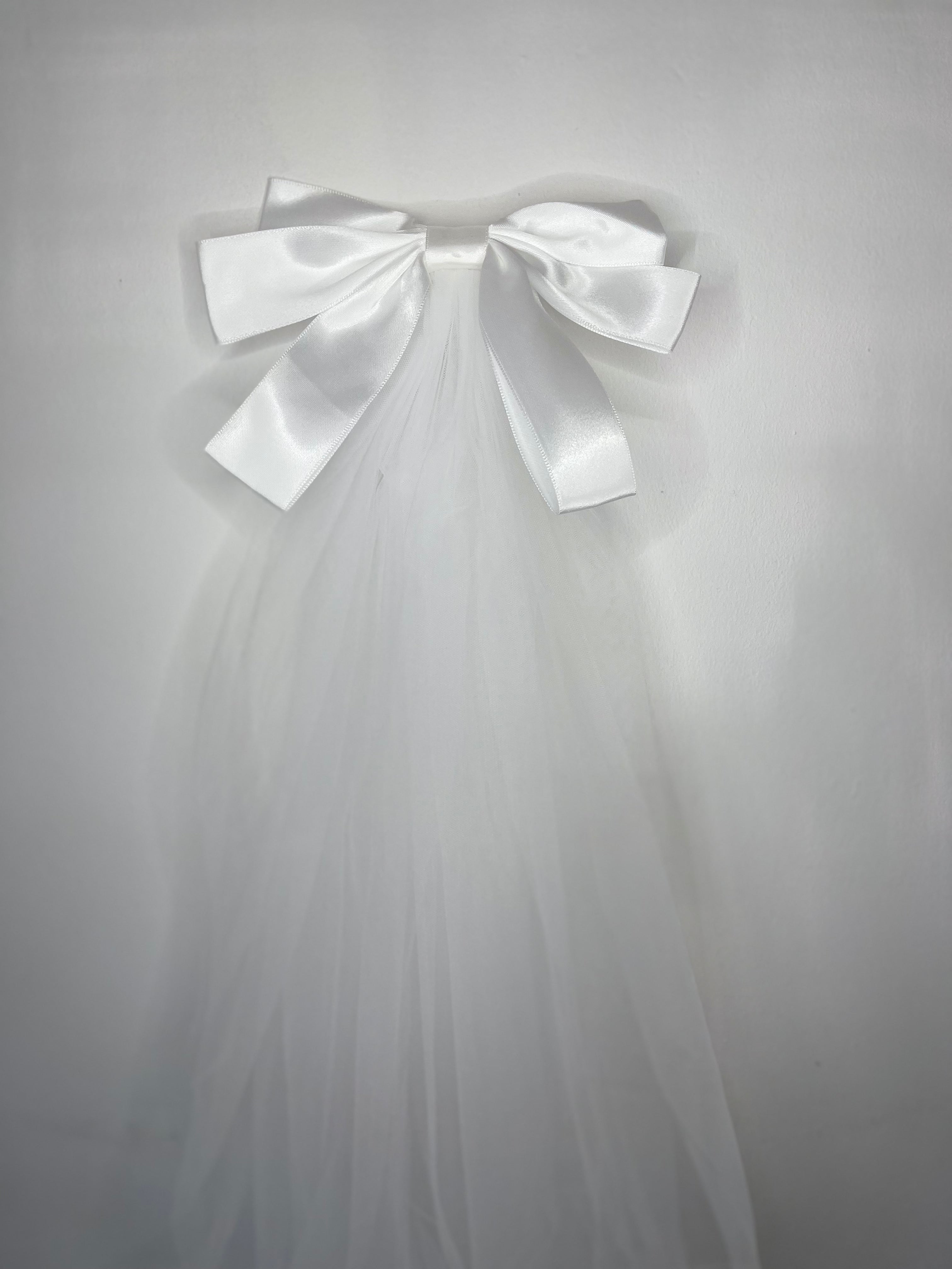 Bridal Hair Bow And Veil