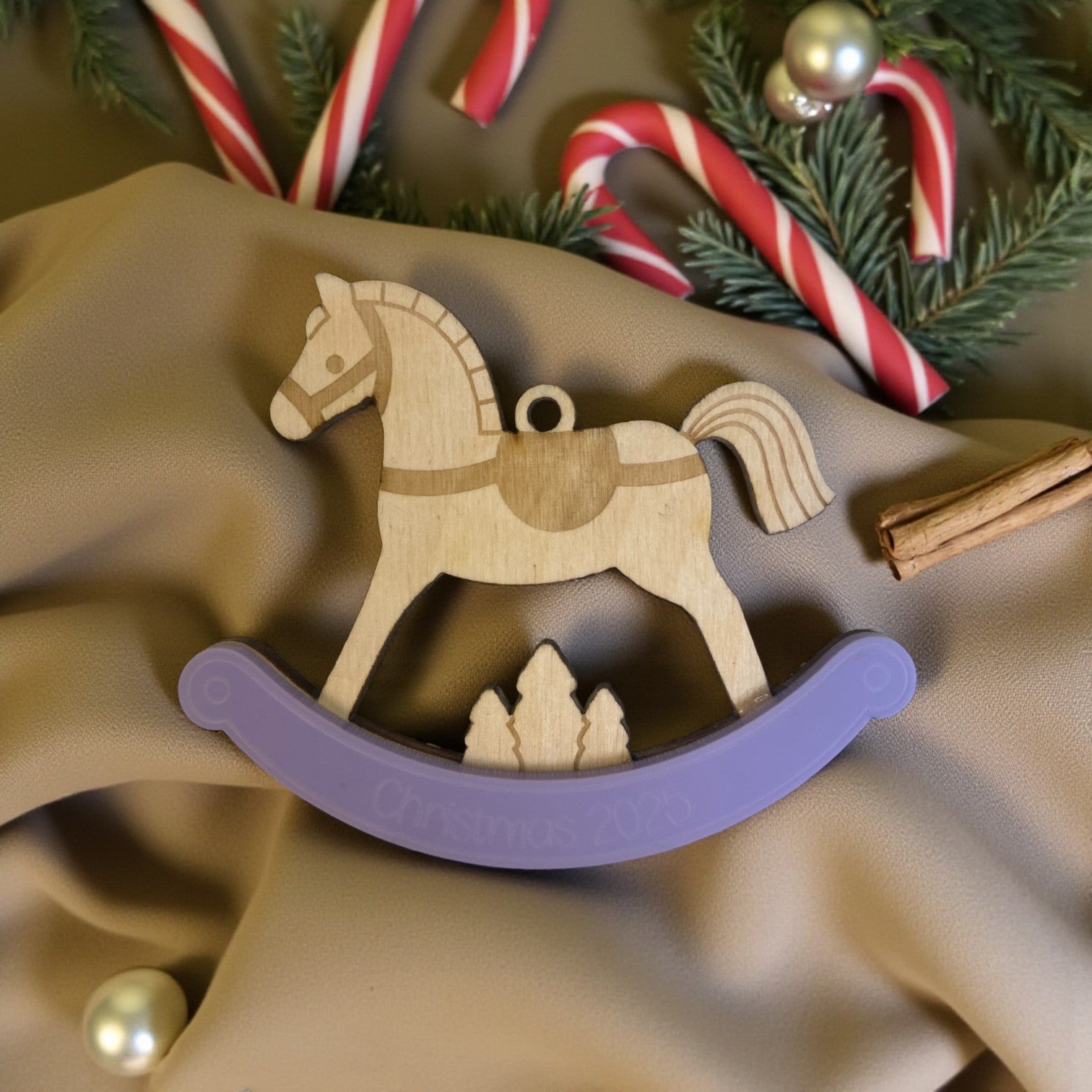 Hanging Christmas Rocking Horse 3D